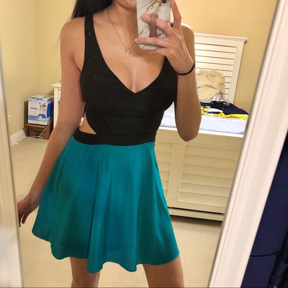 Marciano Turquoise/black dress